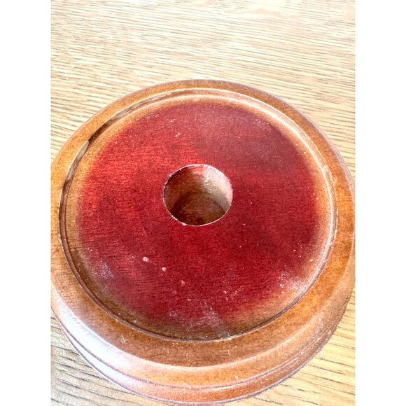 Vintage Hurricane Candle Holder With Brass Base & Glass Shade  8" Tall - Picture 4 of 10